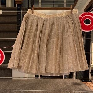 J Crew Girl’s Gold Pleated Skirt